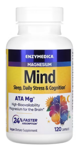 Magnesium Mind (Magnesium Acetyl Taurinate 350 mg) Ацетилтаурината Магния 350 мг 120 капс Enzymedica фото 3