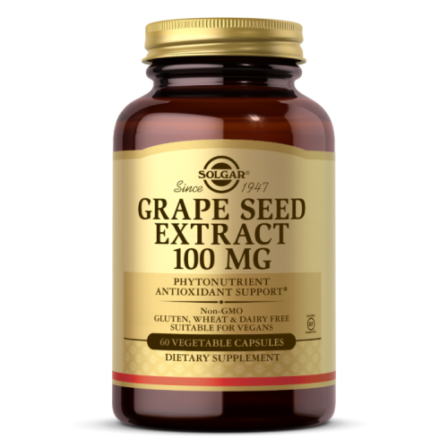 Solgar Экстракт виноградных косточек (Grape Seed Extract) 100 мг. 60 капсул