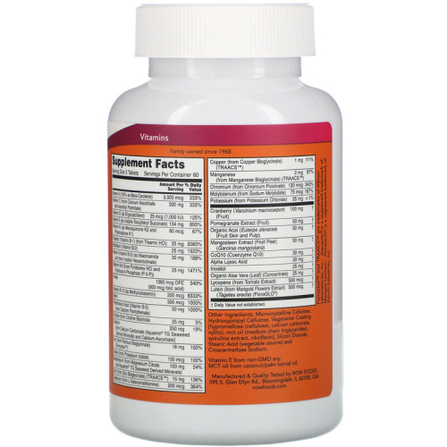 Now Foods EVE Superior Women's Multi Улучшенные женские мультивитамины 180 таблеток фото 2