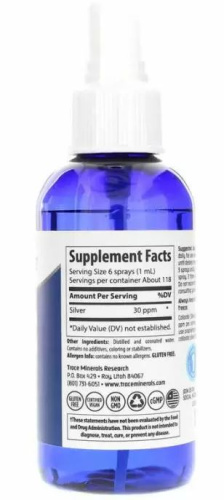 Colloidal Silver 30 PPM спрей (Коллоидное серебро 30 частей на миллион) 118 мл Trace Minerals фото 2