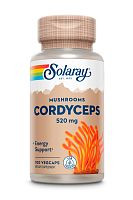 Solaray Mushrooms Cordyceps (Грибы кордицепс) 520 мг. 100 растительных капсул