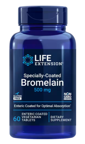 Life Extension Specially-Coated Bromelain (Бромелаин в специальной оболочке) 500 мг. 60 таблеток покрытых кишечнорастворимой оболочкой