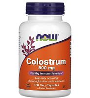 Now Foods Colostrum (Колострум, молозиво) 500 мг. 120 растительных капсул 