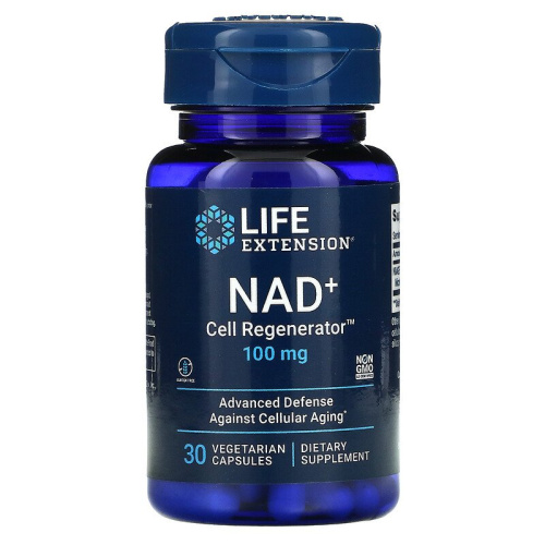 Life Extension NAD+ Cell Regenerator NIAGEN Nicotinamide Riboside (Регенератор клеток NAD+ никотинамид рибозид NIAGEN) 100 мг. 30 растительных капсул