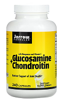 Glucosamine + Chondroitin срок 04/24 with Manganese and Vitamin C 240 капсул (Jarrow Formulas)
