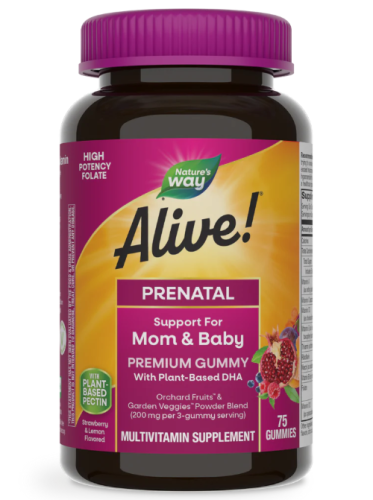 Alive! Daily Support Premium Prenatal (срок 31.07.25) 75 мармеладок (Nature's Way)