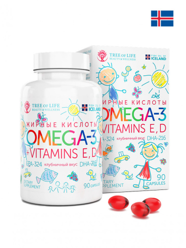 Omega 3 Kids 90 капсул (Tree of Life)