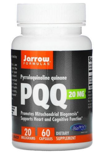 Jarrow Formulas PQQ (Пирролохинолинхинон) 20 мг. 60 капсул фото 3