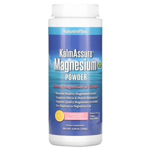 Magnesium Citrate Powder (Магний цитрат порошок) 408г со вкусом розовый лимонад (NaturesPlus)