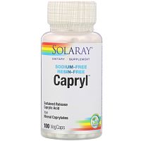 Capryl 2163 mg SR (Каприл замедленного высвобождения 2163 мг в порции) 100 вег капс (Solaray)