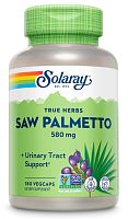 Solaray True Herbs Saw Palmetto (Со Пальметто, Ягоды сереноя) 580 мг. 180 растительных капсул