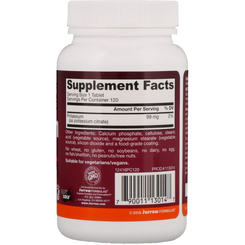 Potassium Citrate 99 мг (Цитрат калия) 120 таблеток (Jarrow Formulas) фото 2