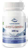 Acetyl L-carnitine (Ацетил L-карнитин) 1000 мг 60 капсул (Norway Nature)