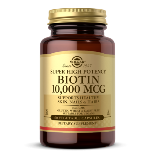 Solgar Biotin (Биотин) 10000 мкг. 60 вегетарианских капсул