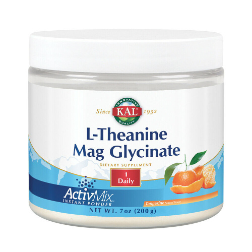 L-Theanine Mag Glycinate ActivMix 150 мг (Л-Теанин Магний Глюканат) 200 грамм (KAL)
