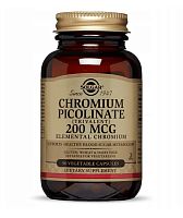 Solgar Пиколинат хрома (Chromium Picolinate) 200 мкг. 90 растительных капсул