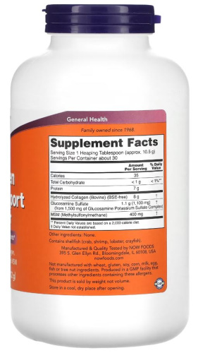 Now Foods Collagen Joint Support Powder (Коллагеновый порошок для поддержки суставов) 312 г. фото 2