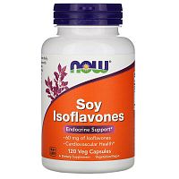 Now Foods Soy Isoflavones (Изофлавоны сои) 60 мг. 120 растительных капсул
