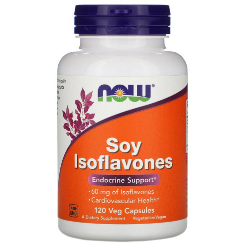 Now Foods Soy Isoflavones (Изофлавоны сои) 60 мг. 120 растительных капсул