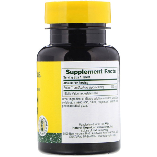Rutin (Рутин) 500 мг 60 таблеток (NaturesPlus) фото 2