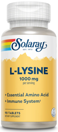 Solaray L-Lysine (L-Лизин) 1000 мг. 90 таблеток