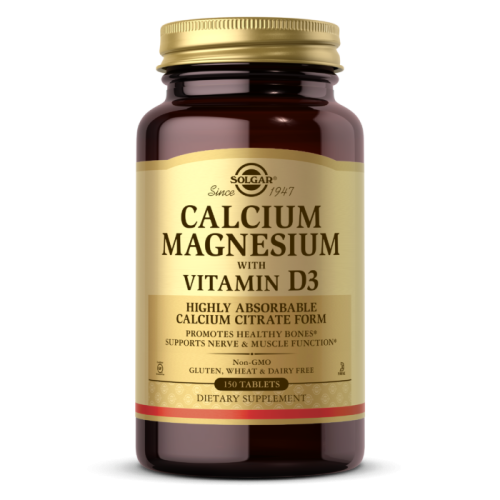 Solgar Кальций-магний с Витамином D3 (Calcium Magnesium with Vitamin D3) 150 таблеток