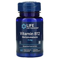 Vitamin B12 Methylcobalamin 5 мг 60 вег леденцов (Life Extension) срок 11.2023