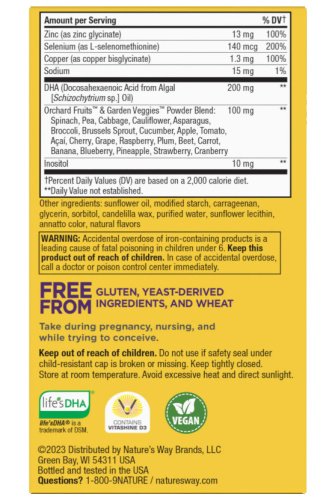 Alive! Premium Prenatal Multivitamin (мультивитамины для беременных) 60 капсул (Nature's Way) фото 3