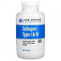 Collagen Type I & III 365 таблеток (Lake Avenue Nutrition)