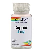 Copper (Медь) 2мг 100 капсул (Solaray)