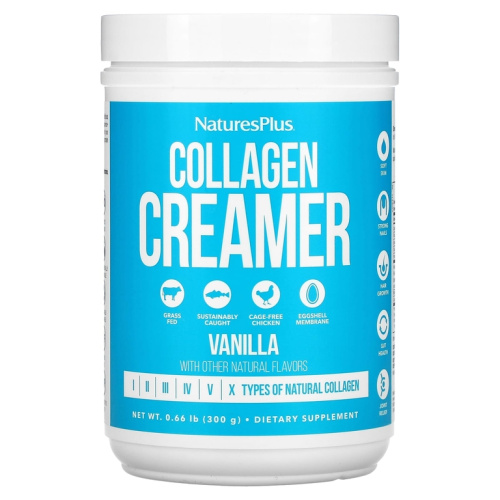 Collagen Creamer (пептиды коллагена) со вкусом ванили 300 г (NaturesPlus)
