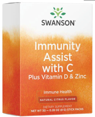 Immunity Assist (для укрепления иммунитета) цитрусовый аромат 30 пакетиков (Swanson) срок 09/2023