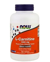 L-Carnitine (Л-Карнитин Тартрат) Now Foods 1000 mg. 100 таблеток