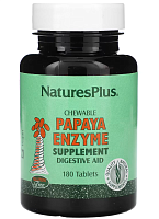 NaturesPlus Chewable Papaya Enzyme (Жевательная добавка с ферментами папайи) 180 таблеток