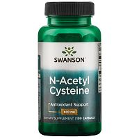 NAC N-Acetyl Cysteine 600 mg (N-Ацетил Цистеин 600 мг) 100 вег. капсул (Swanson)