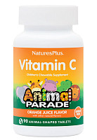 Vitamin C Sugar Free Animal Parade (Детский Витамин C без сахара) 90 таблеток (NaturesPlus)