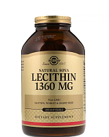 Solgar Натуральный Соевый Лецитин (Natural Soya Lecithin) 1360 мг. 250 гелевых капсу