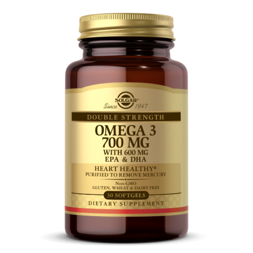 Double Strength Omega-3 700 мг with 600 mg EPA & DHA (Омега-3) 30 капсул (Solgar)