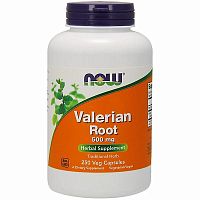 Now Foods Valerian Root (Корень Валерианы) 500 мг. 250 растительных капсул