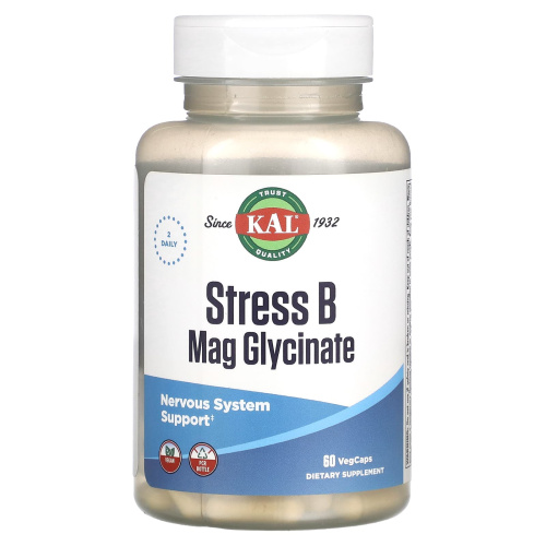 KAL Stress B Mag Glycinate (Глицинат магния против стресса) 60 растительных капсул