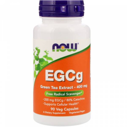 Now Foods EGCg Экстракт зеленого чая (Green Tea Extract) 400 мг. 90 растительных капсул