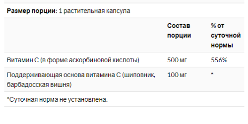 Solaray Vitamin C with Rose Hips & Acerola (Витамин C, с шиповником и ацеролой медленного высвобождения) 500 мг. 100 растительных капсул фото 2
