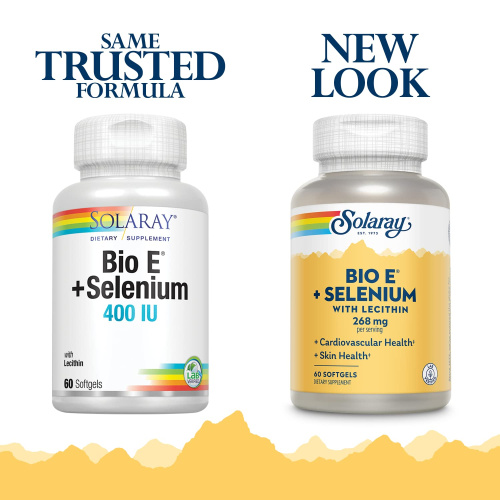 Solaray Bio E + Selenium with Lecithin (Витамин Е + селен с лецитином) 268 мг. 60 мягких капсул фото 3