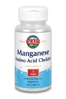 Manganese Chelated 12 мг (Марганец хелат) 100 таблеток (KAL)
