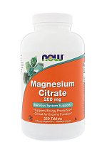 Now Foods Цитрат магния (Magnesium Citrate) 200 мг. 250 таблеток
