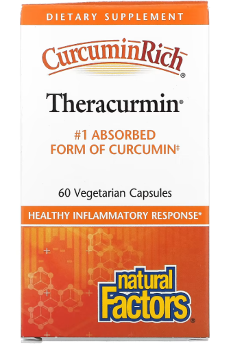 Theracurmin 30 mg Curcumin (Теракурмин 30 мг куркумин) 60 вег капсул (Natural Factors)
