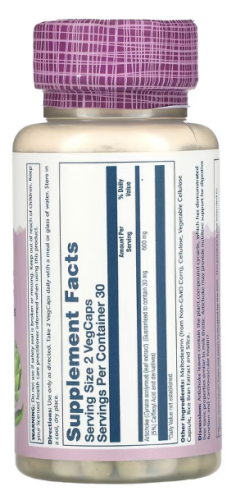 Artichoke Vital Extract 600 mg (Экстракт Артишока 600 мг) 60 вег капсул (Solaray) фото 5