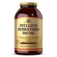 Solgar Psyllium Husks Fiber (Клетчатка из шелухи семян подорожника) 500 мг 500 вег. капсул