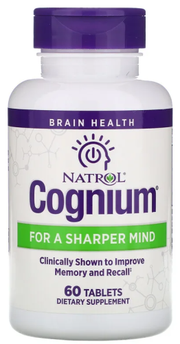 Cognium Memory 100 мг (Поддержка памяти) 60 таблеток (Natrol) фото 2