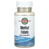 KAL Метилфолат (Methyl Folate) 400 мкг. DFE 90 таблеток
